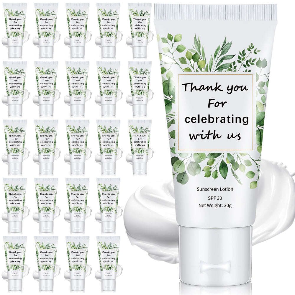 Dansib 24-pack sunscreen bulk with wedding-themed packaging for gifts.