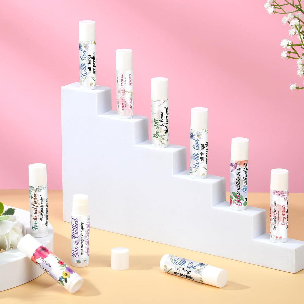Dansib Bible verse lip balm features verse print for personal care and gifting.
