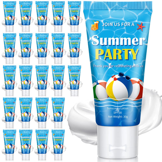 Dansib 24-pack mini sunscreen tubes for weddings, ideal guest favors.