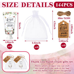 Dansib 48 hand creams with organza bags, ready for gifting