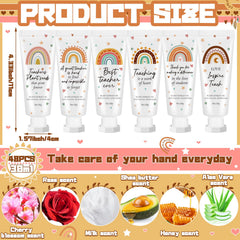 Dansib hand cream with boho rainbow pattern and teacher quotes for daily inspiration.