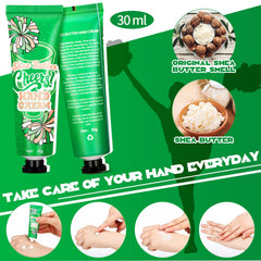 Dansib cheer theme design with pom pom graphics on hand cream packaging.