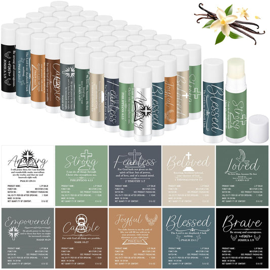 Dansib Christian lip balm with vanilla scent and morandi design for gifts.