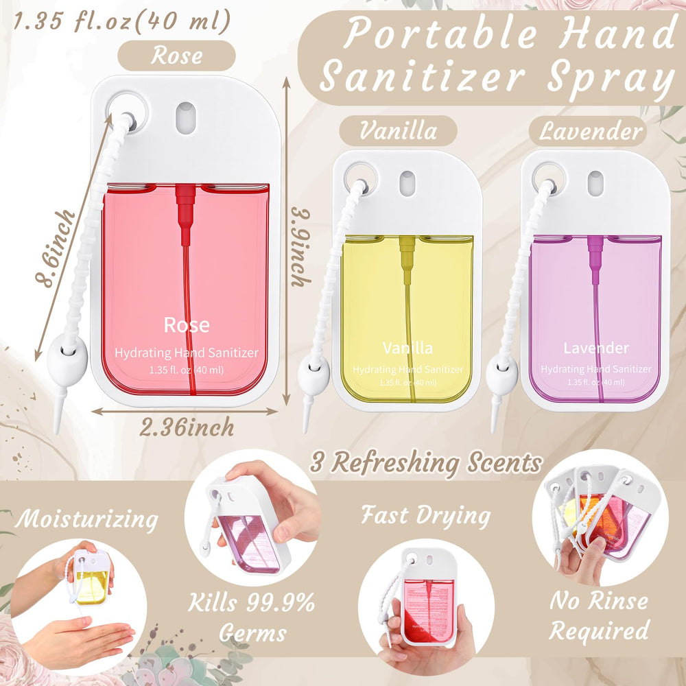 Dansib Keychain Travel-Size Spray kept on a bag for easy access to sanitizer