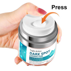 Applying Dark Spot Cream to a forearm illustrates targeted use