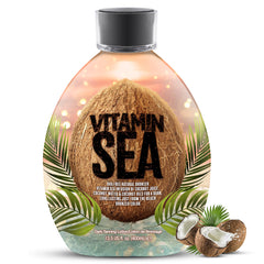 Vitamin Sea natural bronzer pump-top shown for easy, mess-free application and hydration