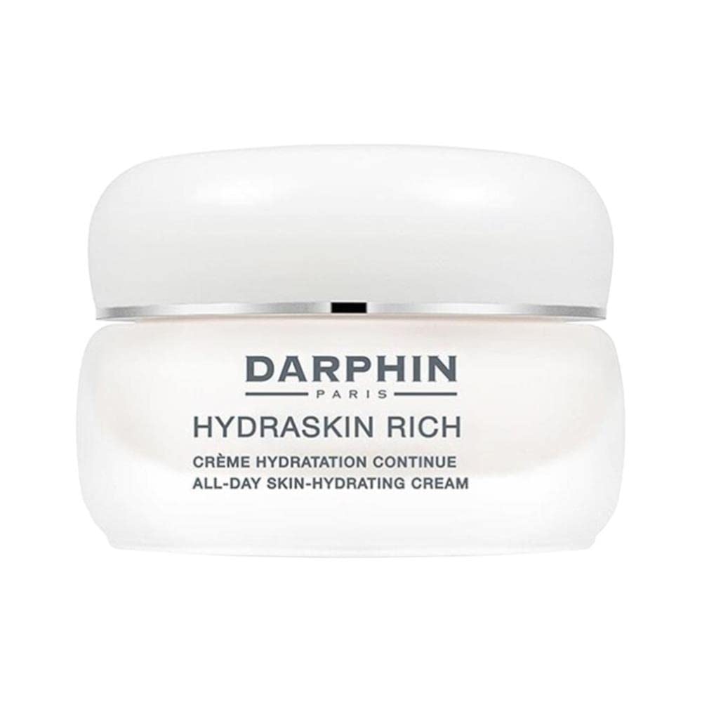 Darphin Hydraskin Rich Moisturizer jar displaying rich hydration for dry skin.