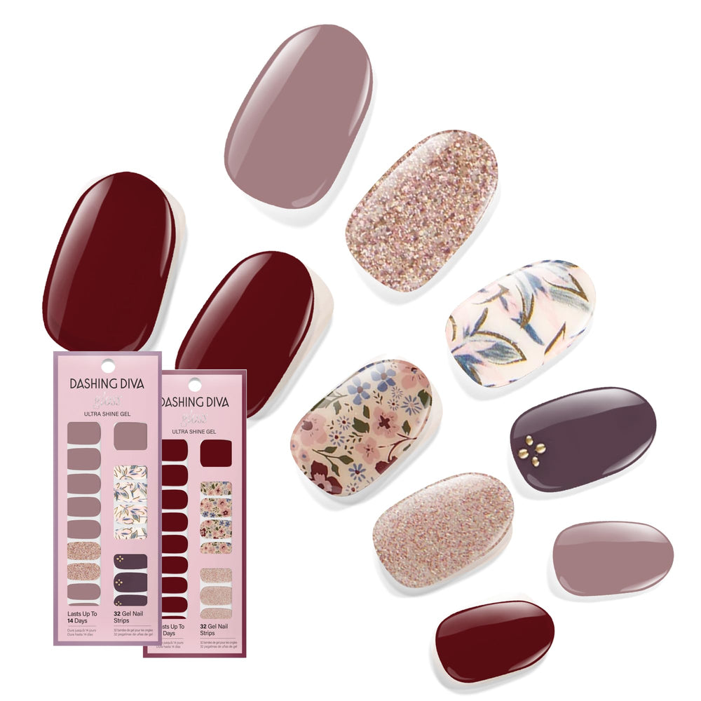 Dashing Diva Alpine Retreat gloss strips on nails for a sleek gel finish