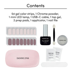 Dashing Diva Chromagic quick application step featuring under-15-minute manicure.
