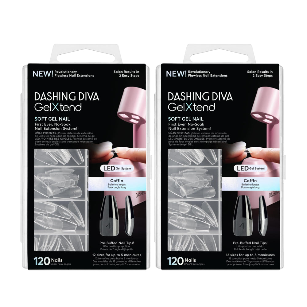 Dashing Diva GelXtend packaging shows 12 sizes for perfect fit