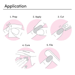 Dashing Diva Glaze strip application illustrating curved dome fit