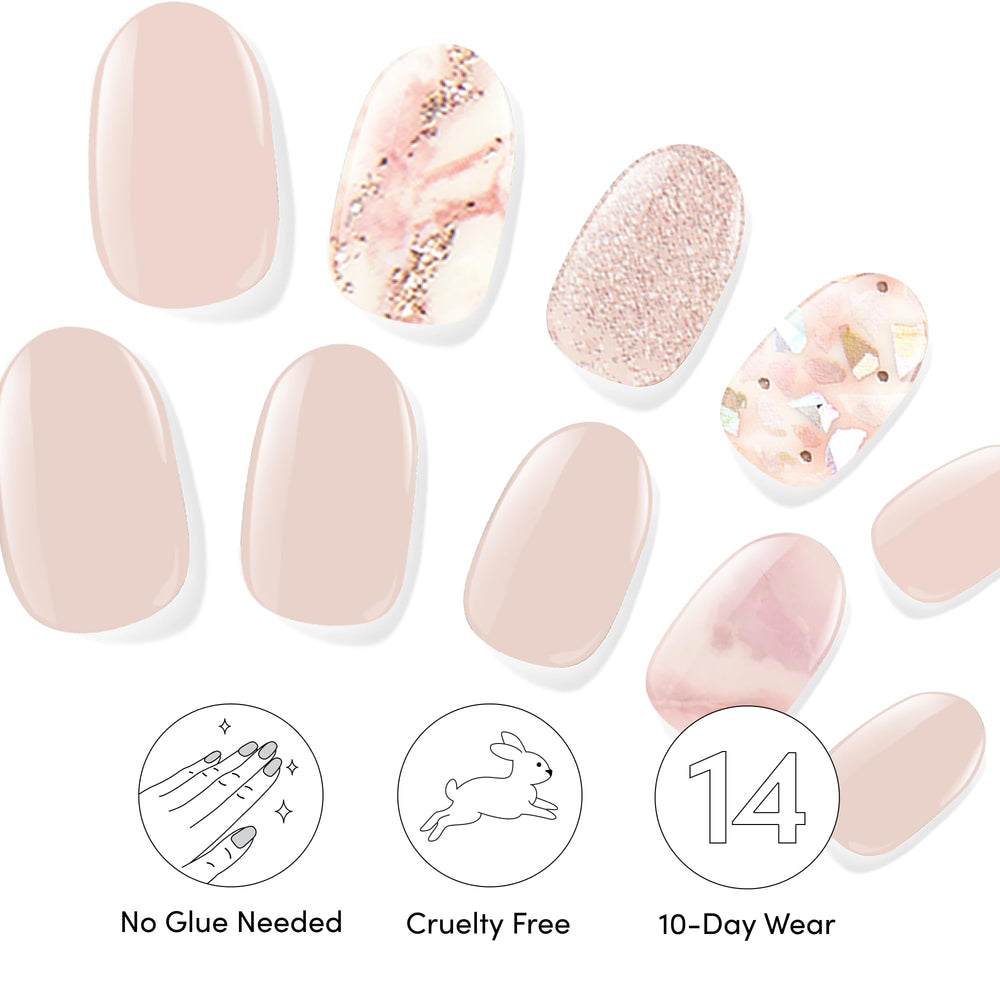 Dashing Diva nail file included to shape edges after press and fold.