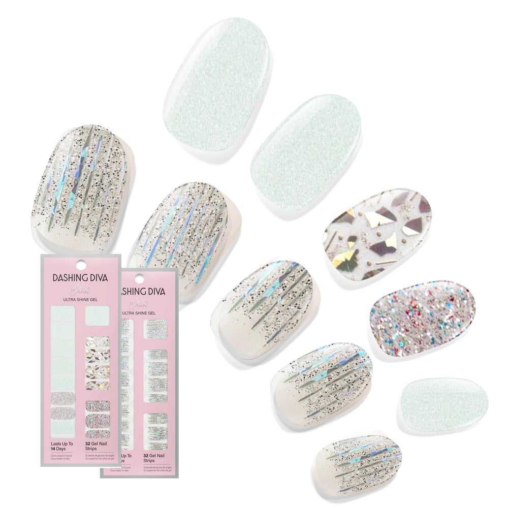 Dashing Diva Meteor Shower gloss nail strips for a fast, high-shine mani at home.
