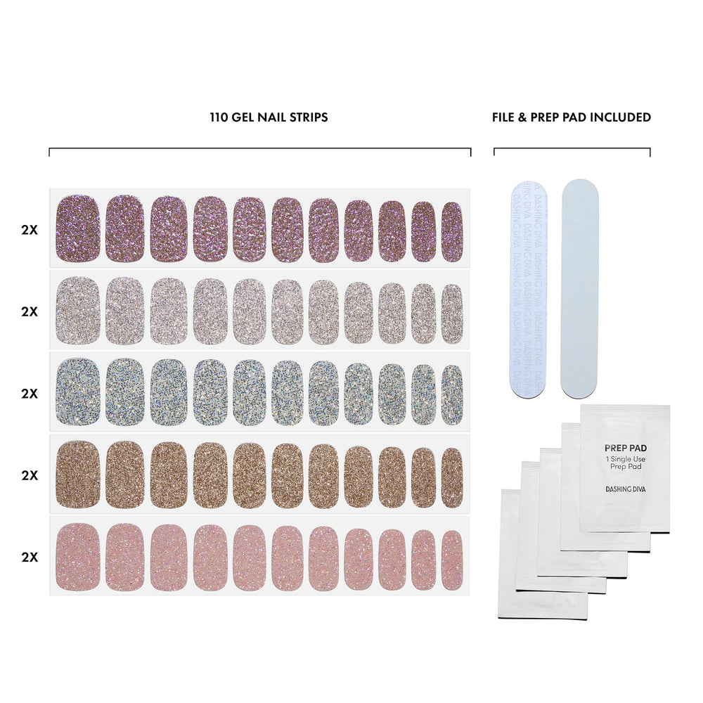 Dashing Diva Gloss Nail Strips demonstration of quick, wrinkle-free application