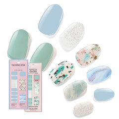 Dashing Diva Spiritual Journey gloss strips on nails with radiant shine