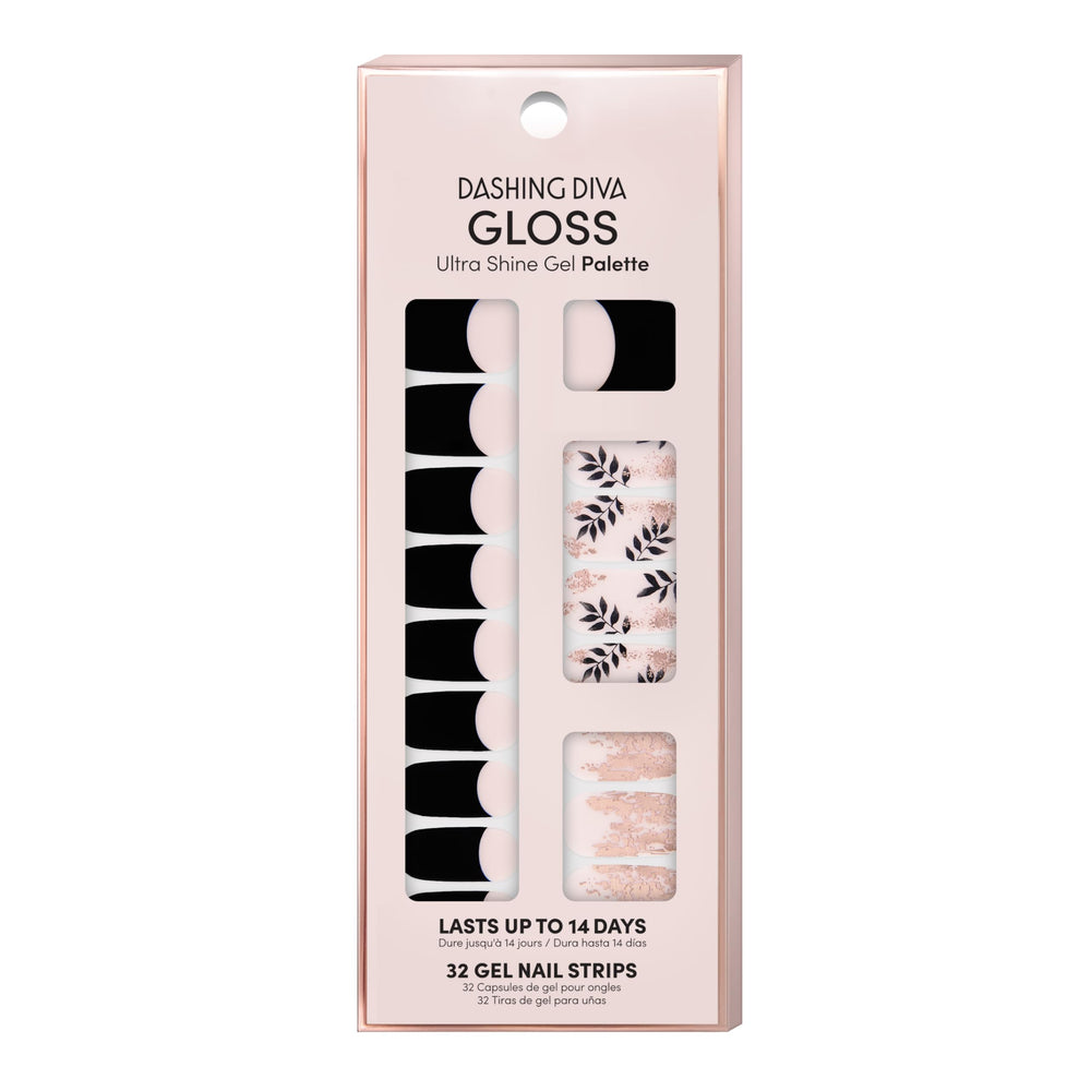 Dashing Diva Gloss Nail Strips Touch of Gold provide a quick, shiny gel-like manicure.