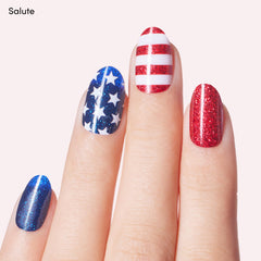 Dashing Diva Independence gloss strips deliver bold, salon-like shine.