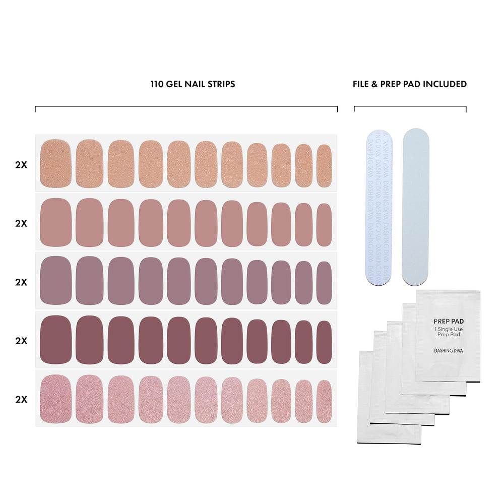 Dashing Diva prep pads included for clean, oil-free nails.