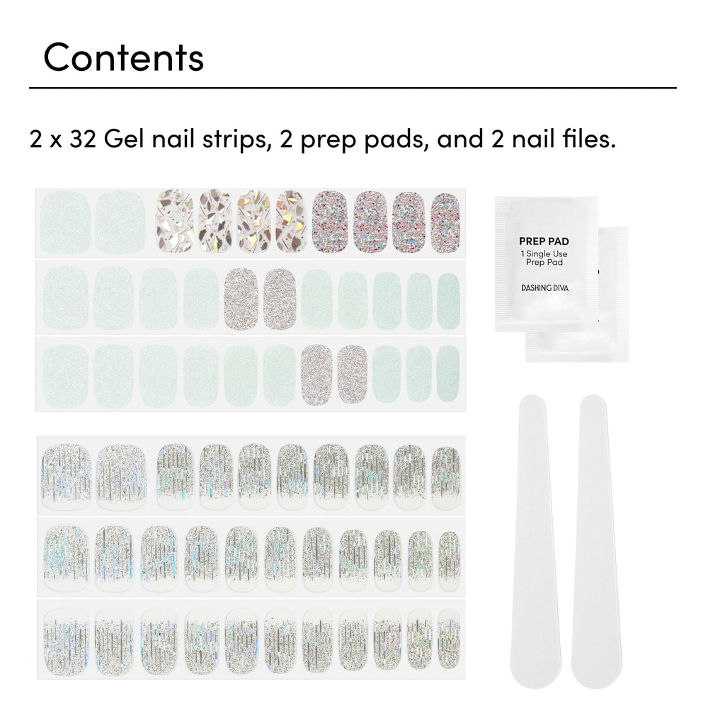 Dashing Diva fold and trim technique to fit nails precisely.