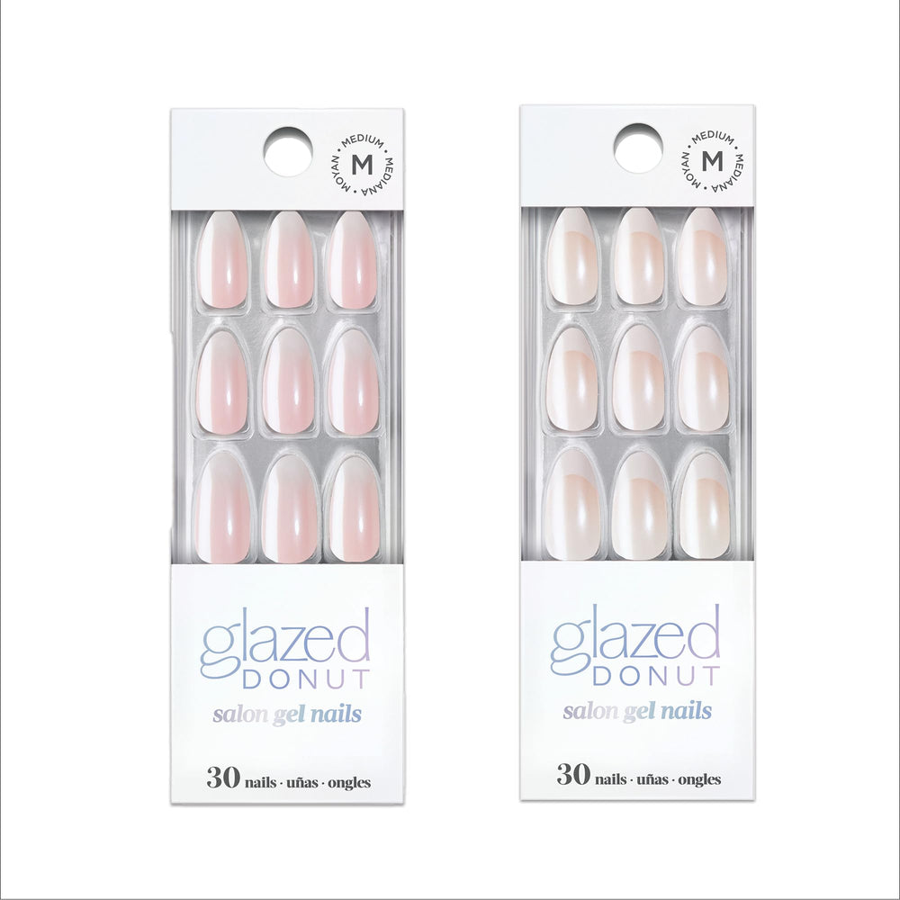 Dashing Diva Nailbliss Rosewater Glaze nails with pink-to-white ombré shine for a salon-grade look