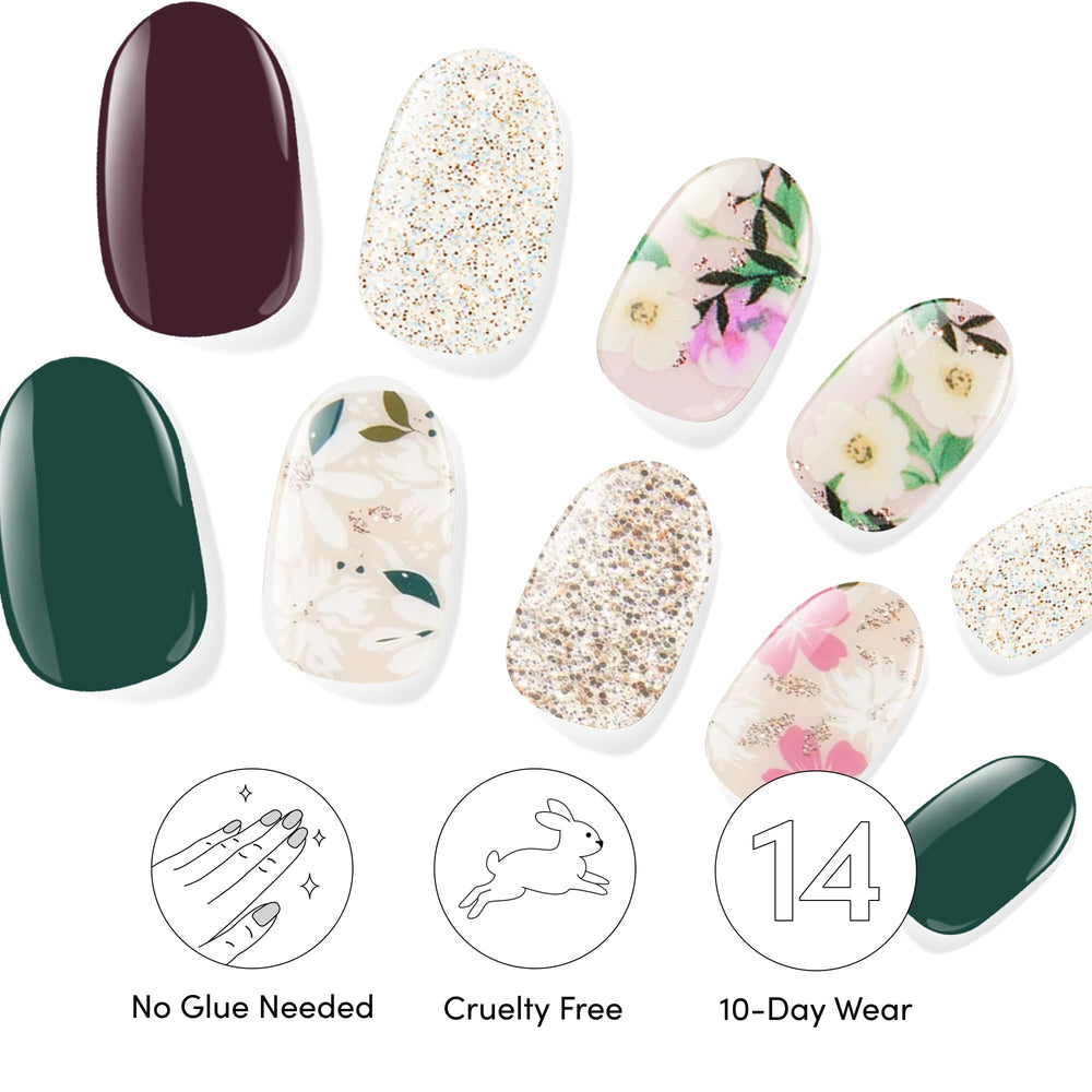 Dashing Diva prep pad and nail file included for easy prep