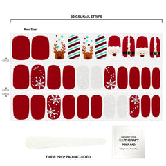 Dashing Diva Santa Helper design featuring reindeer and snowflakes for a playful manicure.