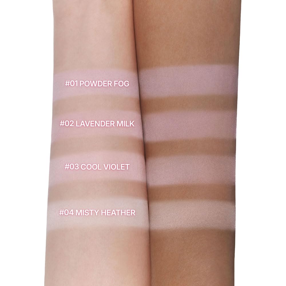Dasique Blending Mood Cheek 02 swatches show four shade lineup for diverse looks.