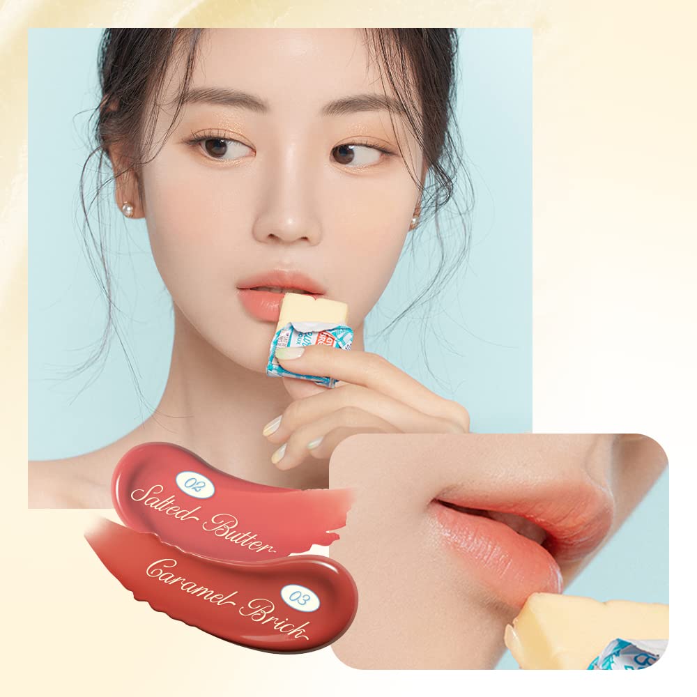 Dasique Cream de butter Tint #03 Caramel Brick swirls into skin for a soft, even tone.
