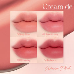 Dasique Cream de Rose Tint 03 Dreaming achieves a natural matte finish.