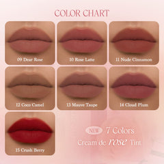 dasique Cream De Rose Tint texture highlights a cream velvet feel on lips