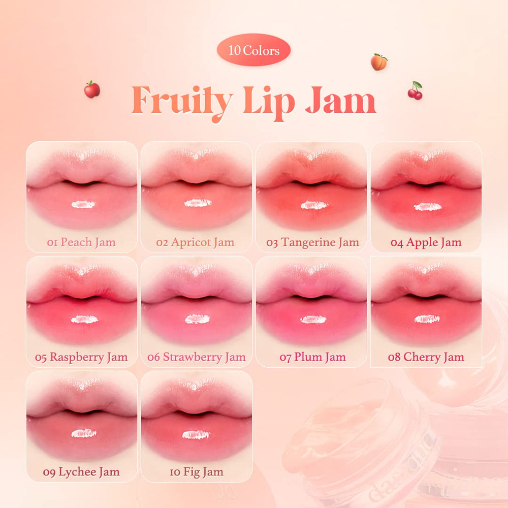 dasique Fruity Lip Jam lip-on-gloss action showcases full lip coverage.