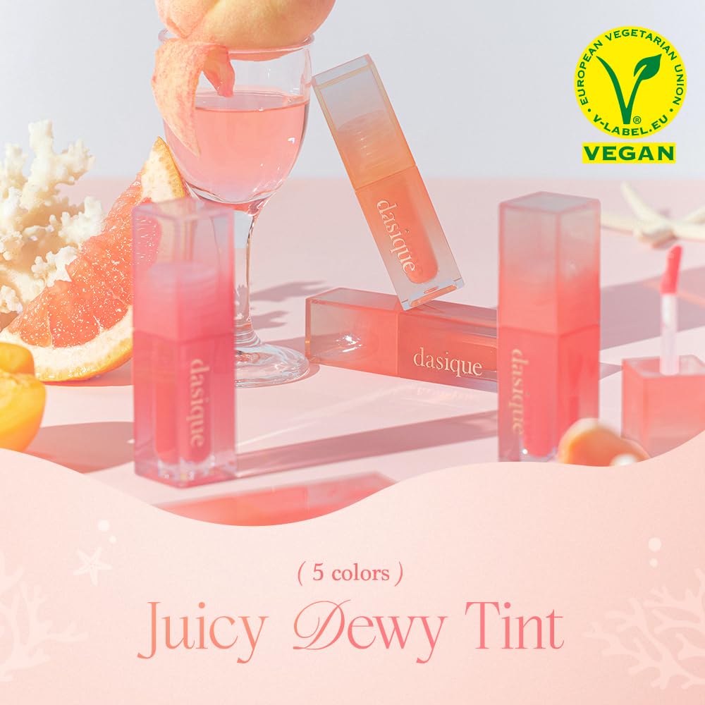 dasique Juicy Dewy Tint close-up texture highlights lightweight wear.