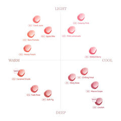 Dasique product on model demonstrates versatile color range for styles.