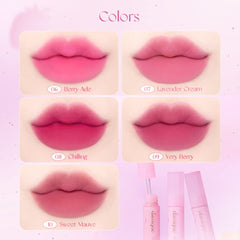 dasique Water Blur Tint 09 Very Berry lip application, smooth glide to color