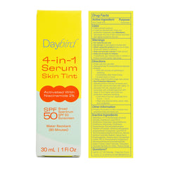 Daybird water-resistance up to 80 minutes shown on sample skin