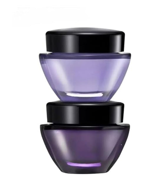 Day Cream and Night Cream set bottle close-up highlighting firming potential.