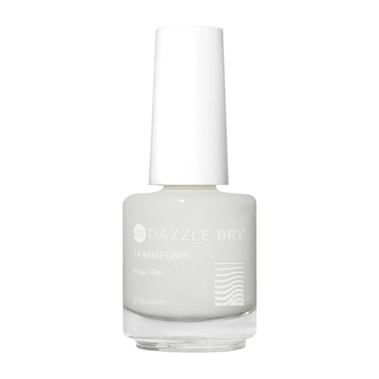 Dazzle Dry Bare Transform Ridge Filler bottle for a smooth natural finish.