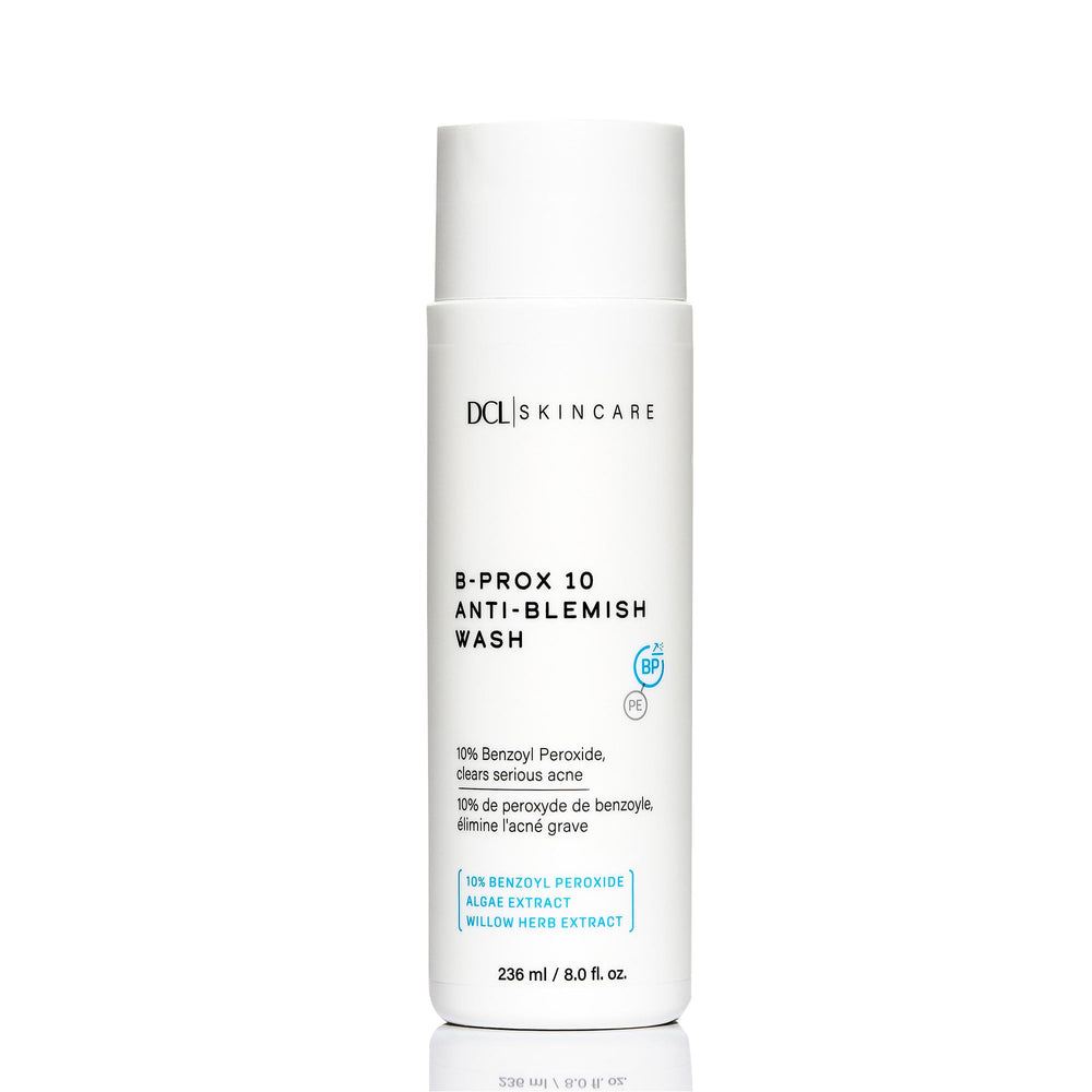 DCL B Prox Acne Cleanser bottle front for maximum strength acne care.