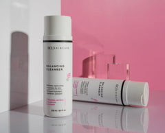 Packaging box beside the DCL Balancing Cleanser bottle.