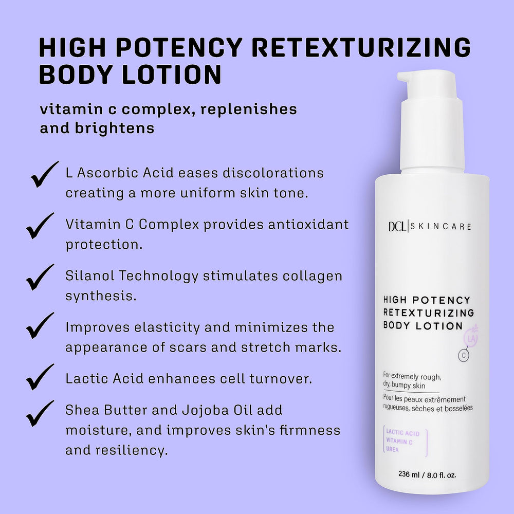DCL Skincare rich emollient lotion suggesting deep hydration for dry skin