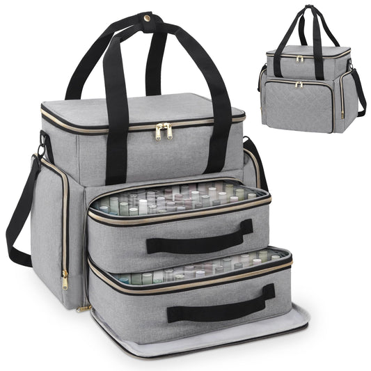 DD DEVILLI nail polish organizer showing 96-bottle capacity for professional storage.
