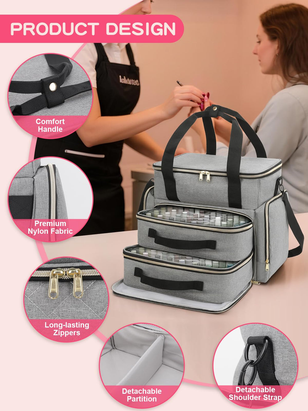 DD DEVILLI organizer with large clear window for color at a glance.