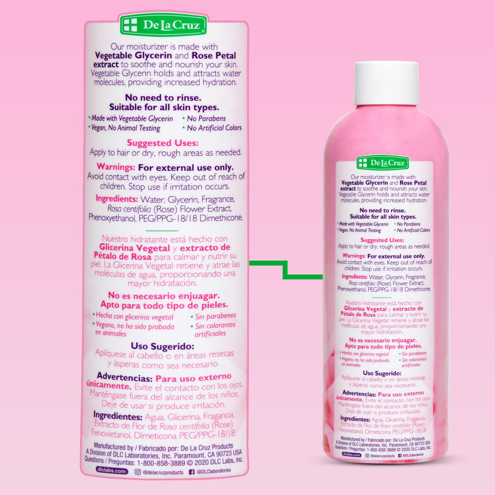 Rose water after-shower refresh for skin and hair.