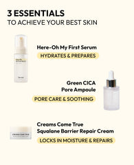 De:maf Green CICA Pore Ampoule bottle highlights soothing formula for sensitive skin.