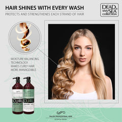 Dead Sea Collection avocado-aloe splash shows hydrating ingredients in action on hair.