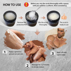 Exfoliating texture of Dead Sea Collection scrub on skin surface