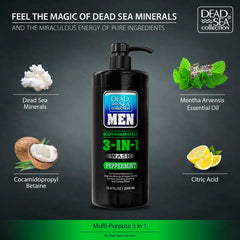 Glycerin and Dead Sea minerals provide gentle moisture during cleansing.