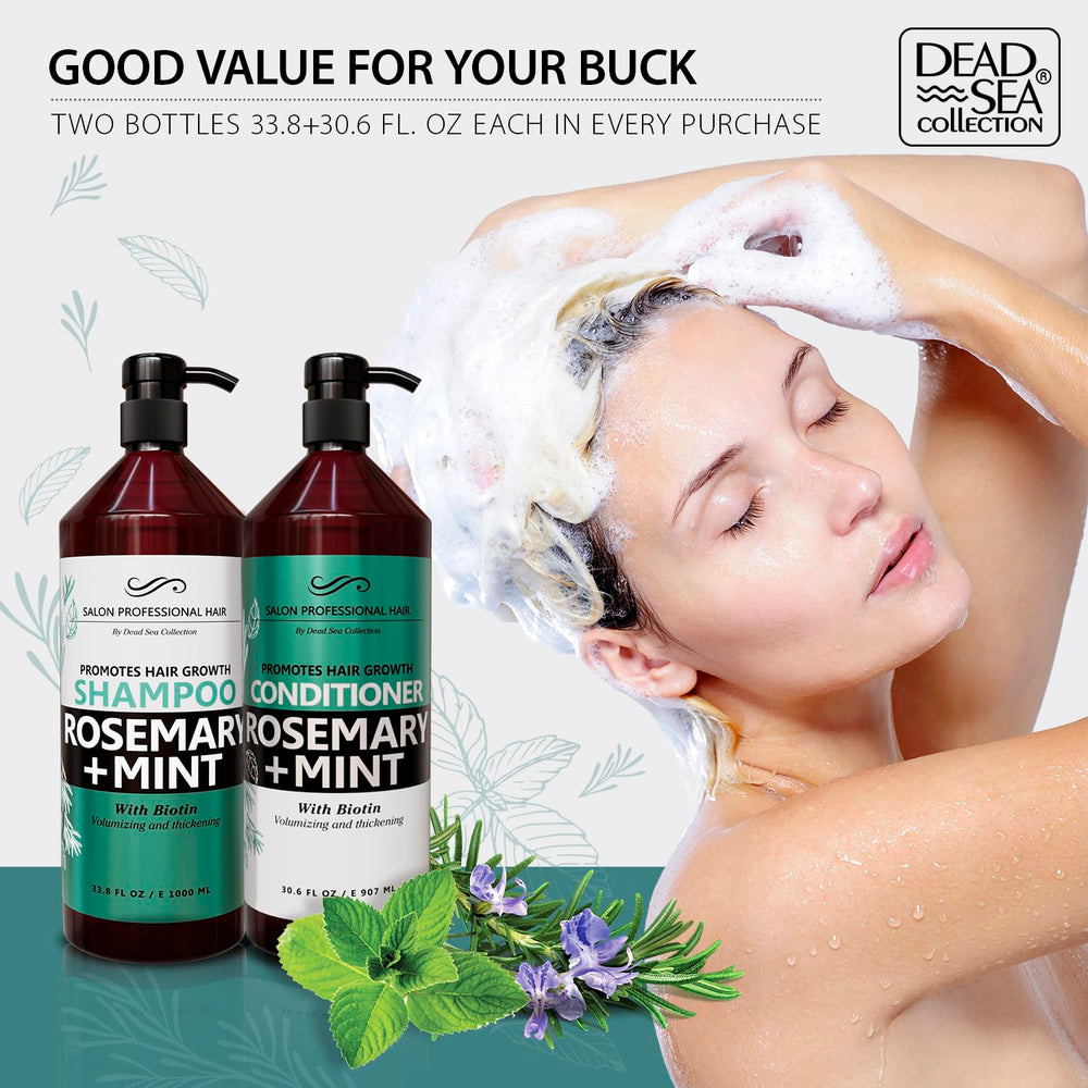 Dead Sea Collection pump dispenser on bottle for easy, even distribution.