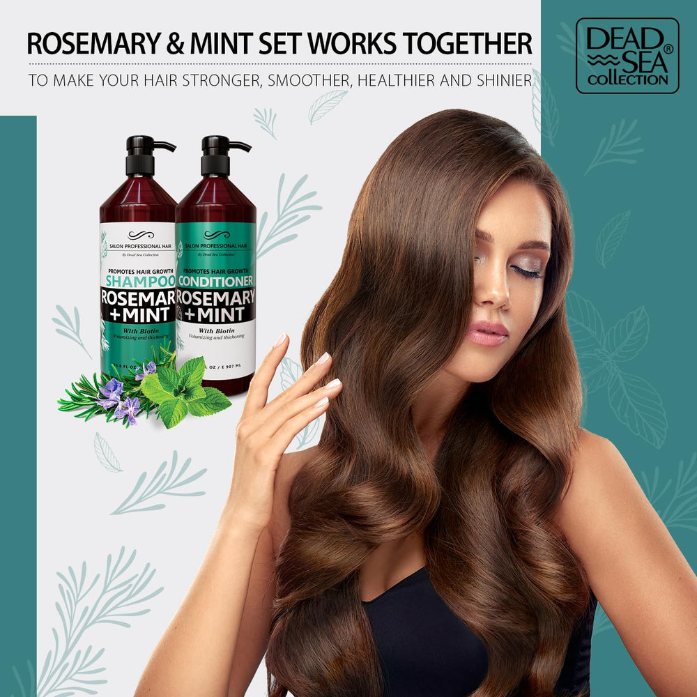 Dead Sea Collection rosemary mint conditioner bottle for smoother, more manageable hair.
