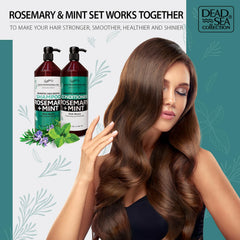 Dead Sea Collection rosemary mint conditioner bottle for smoother, more manageable hair.